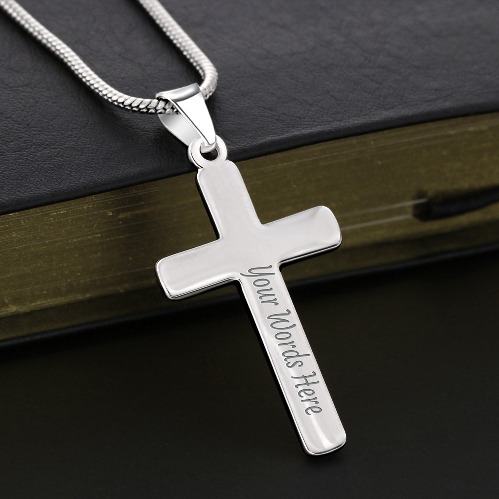 Cross with Personalized Engraving Necklace