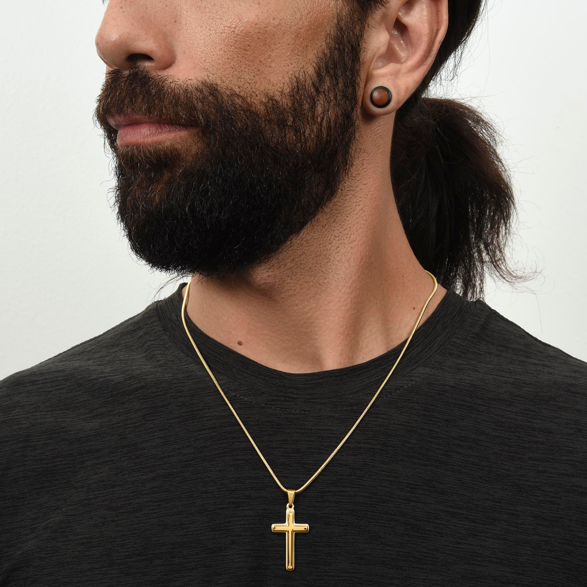 Cross with Personalized Engraving Necklace