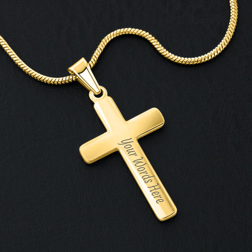 Cross with Personalized Engraving Necklace